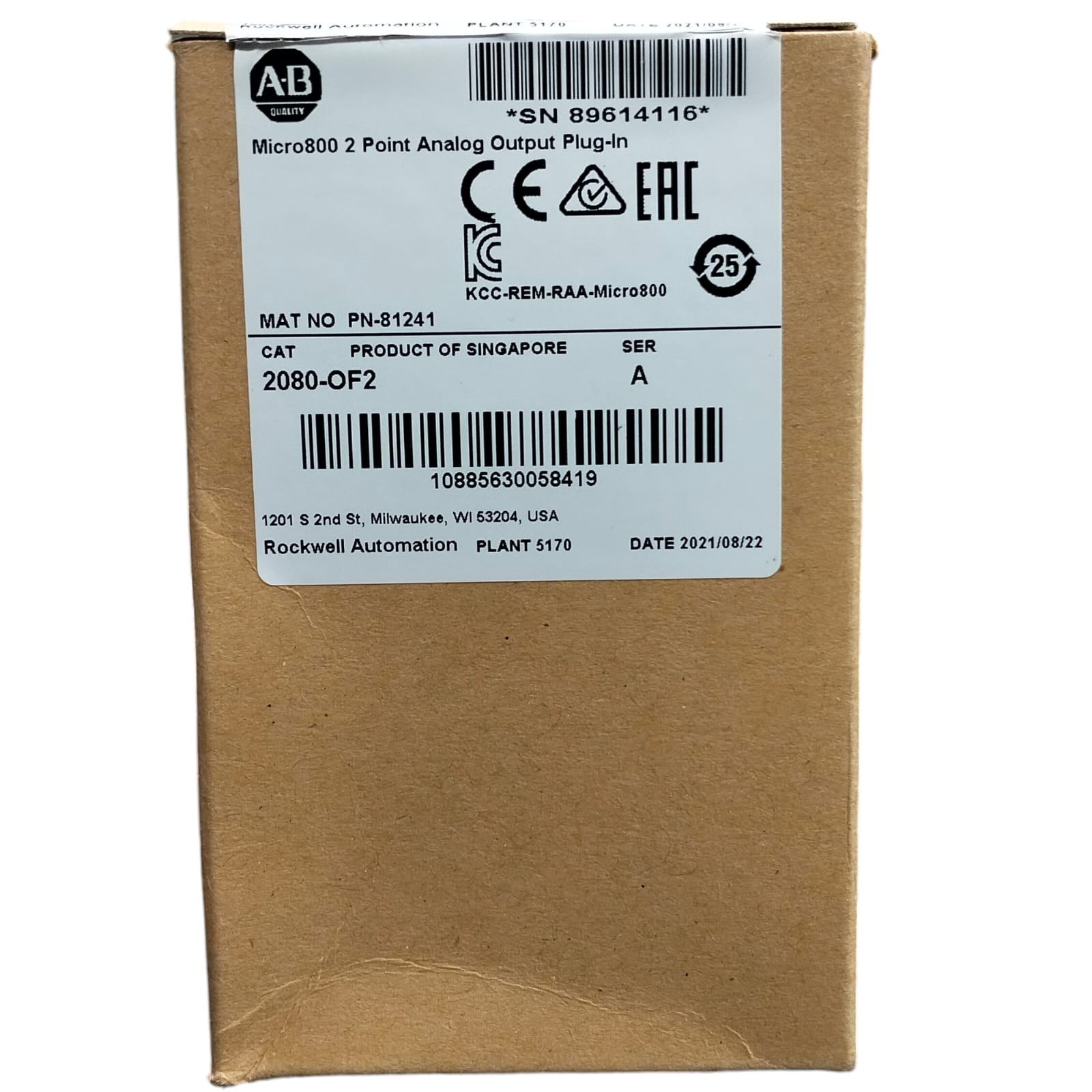 Allen Bradley 2080-of2 Módulo de salida