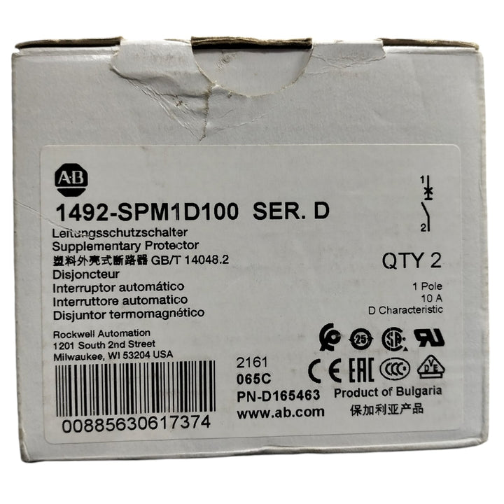 Allen Bradley 1492-spm1d100 Ser D Interruptor