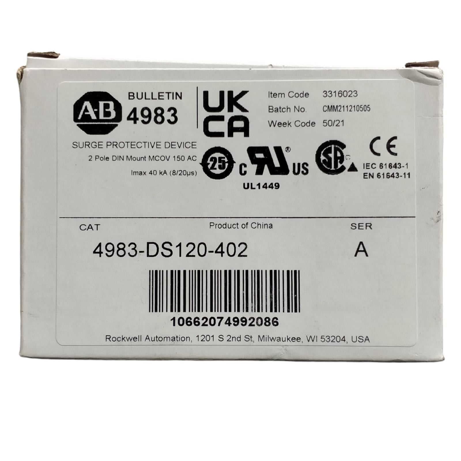Allen Bradley 4983-ds120-402 Supresor