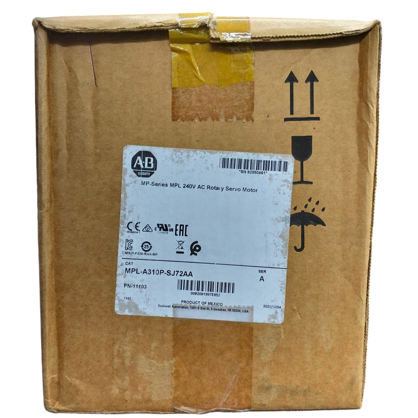 Allen Bradley Mpl-a310p-sj72aa Servomotor