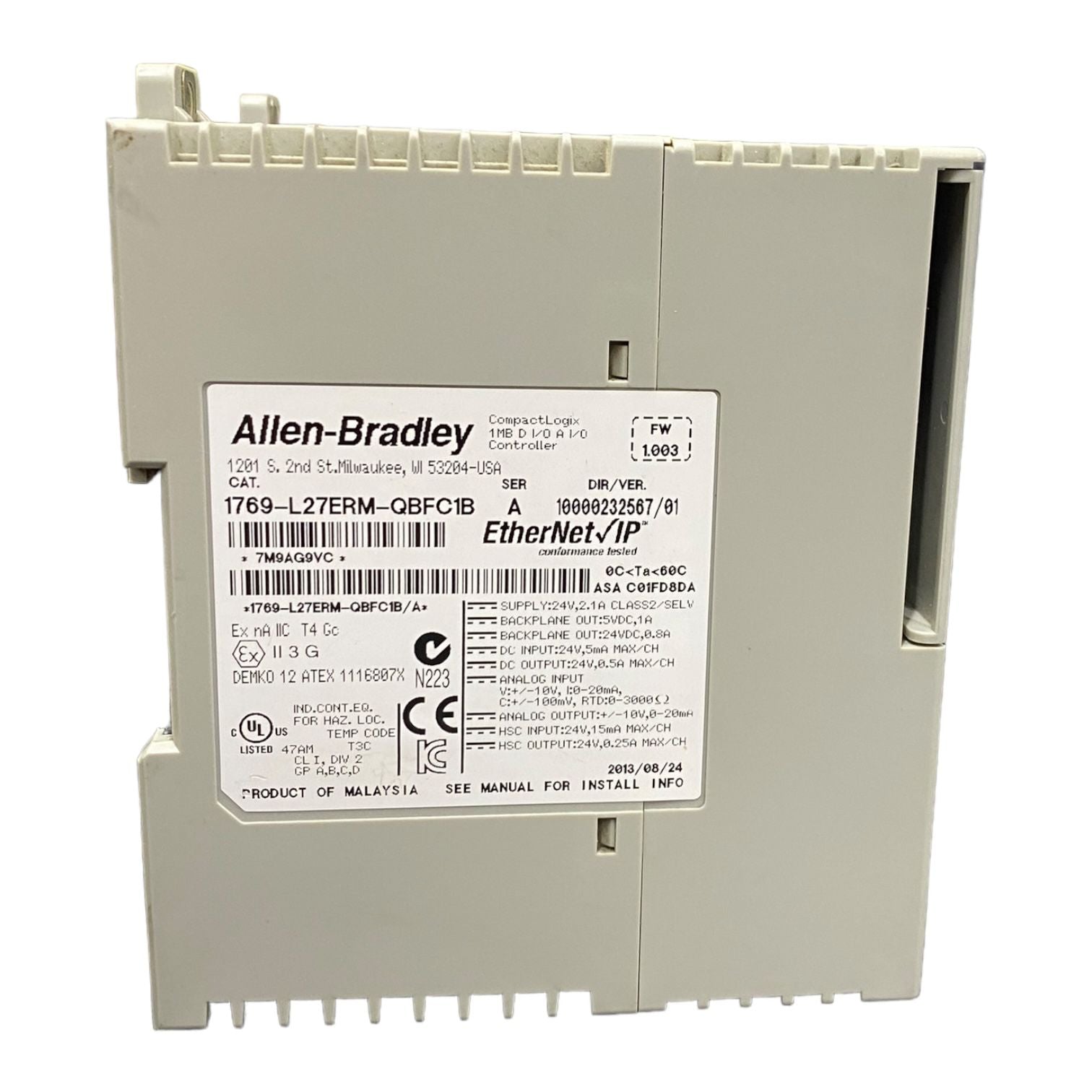 Allen Bradley 1769-l27erm-qbfc1b Ser A