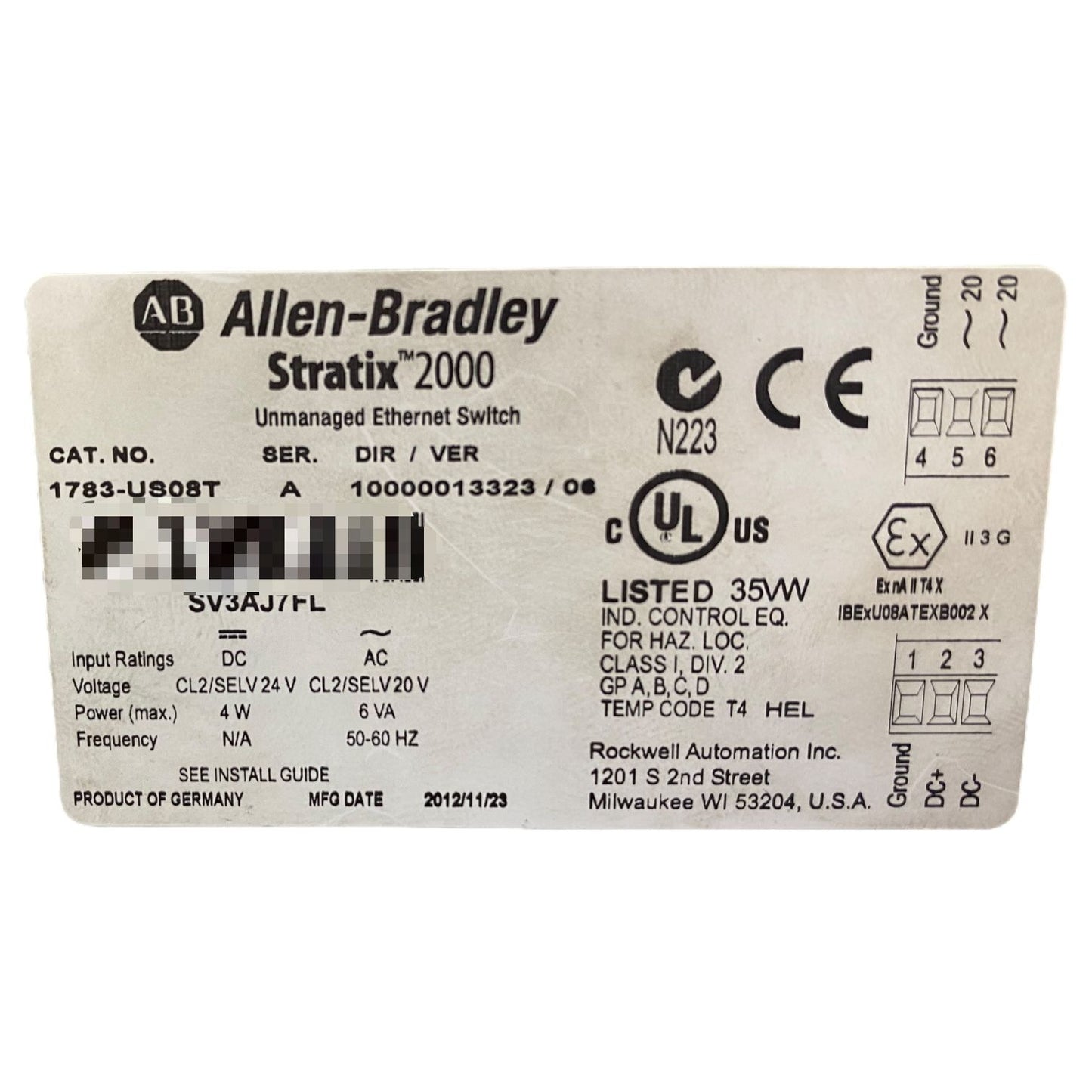 Allen-bradley 1783-us08t Stratix 2000