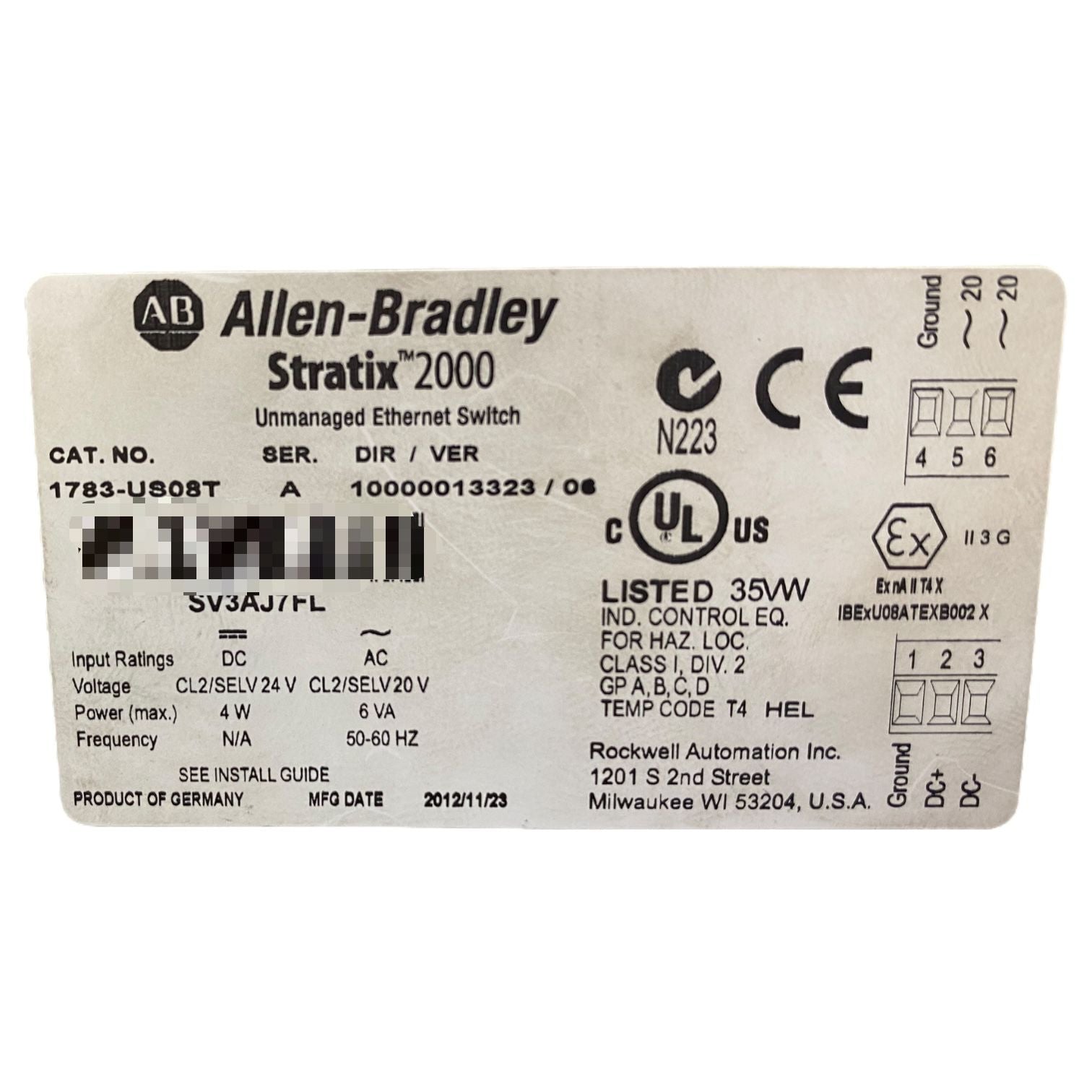 Allen-bradley 1783-us08t Stratix 2000