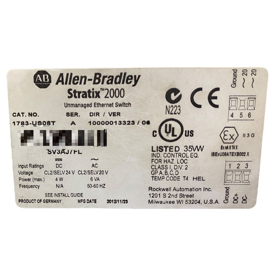 Allen-bradley 1783-us08t Stratix 2000