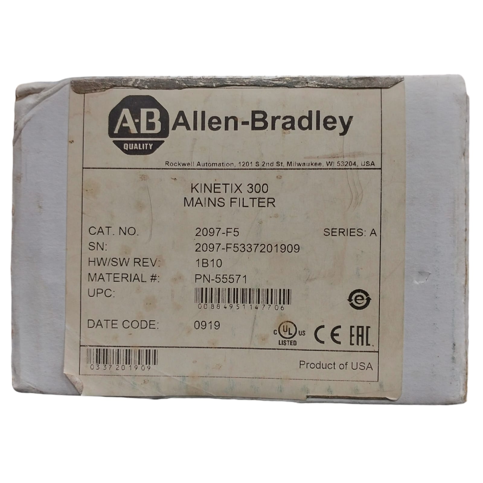 Allen Bradley 2097-f5 Filtro