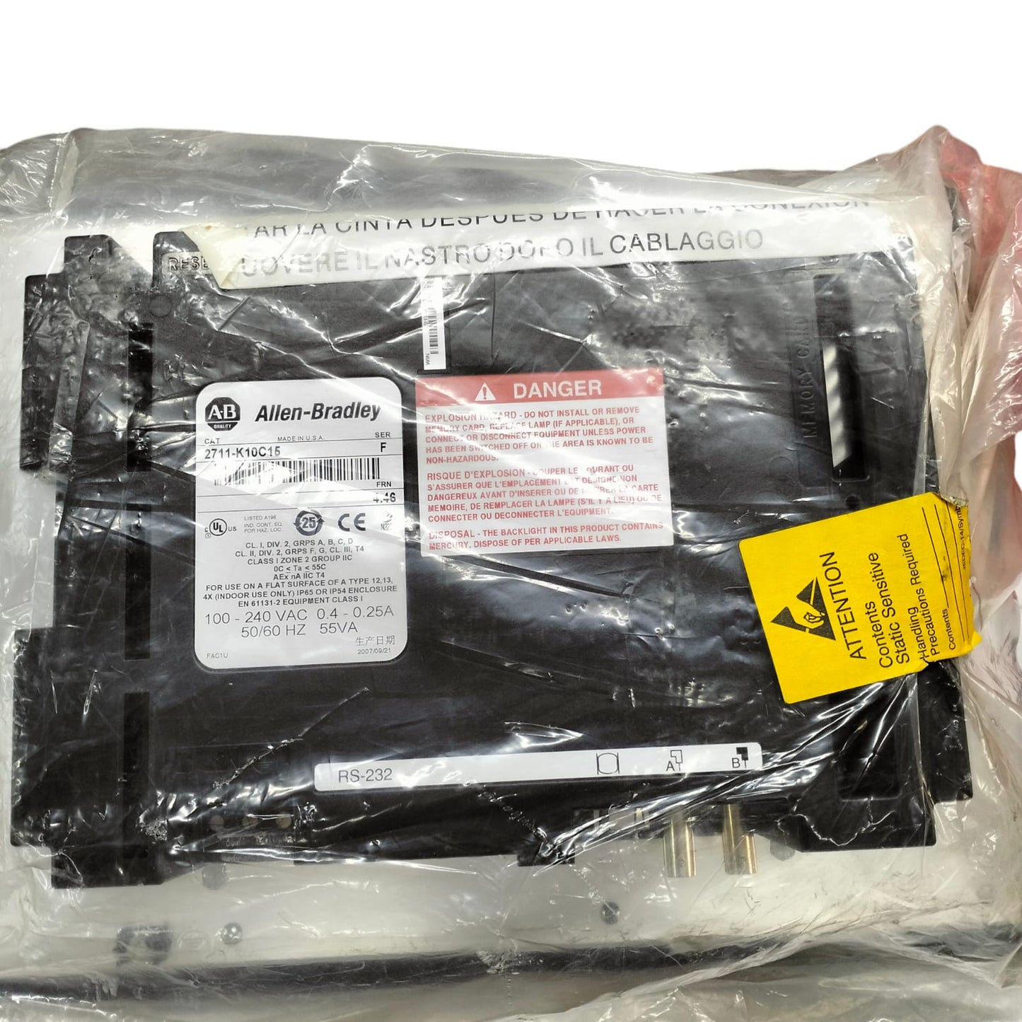 Allen Bradley Panelview 2711-k10c15 Pantalla
