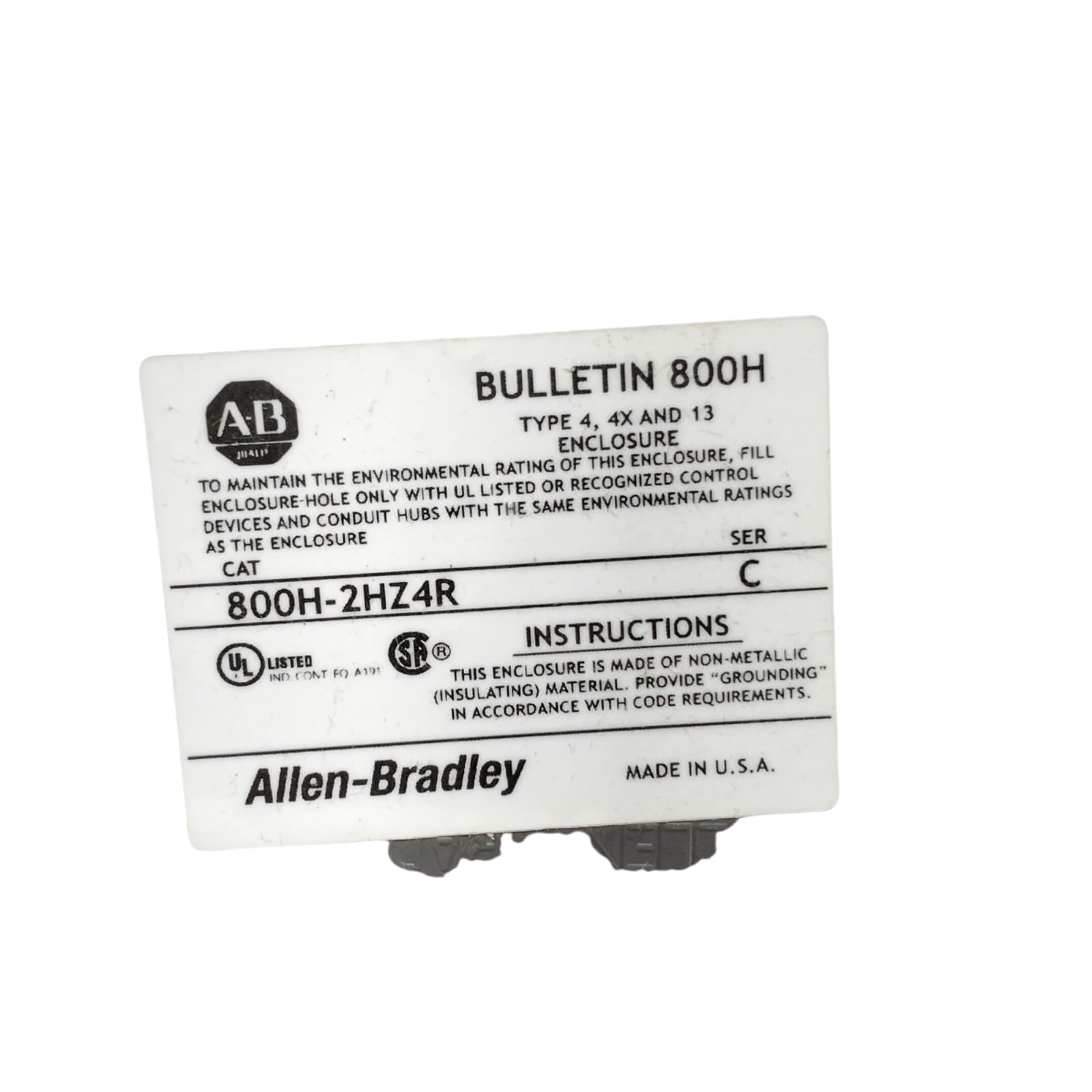 Allen Bradley 800H-2HZ4R Gabinete