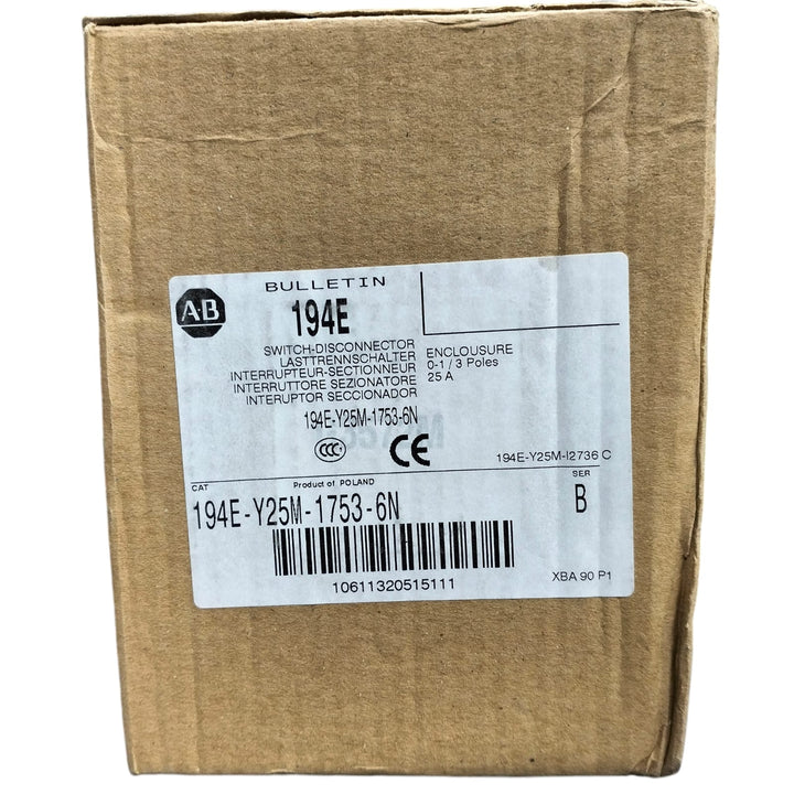 Allen Bradley 194E-Y25M-1753-6N Interruptor