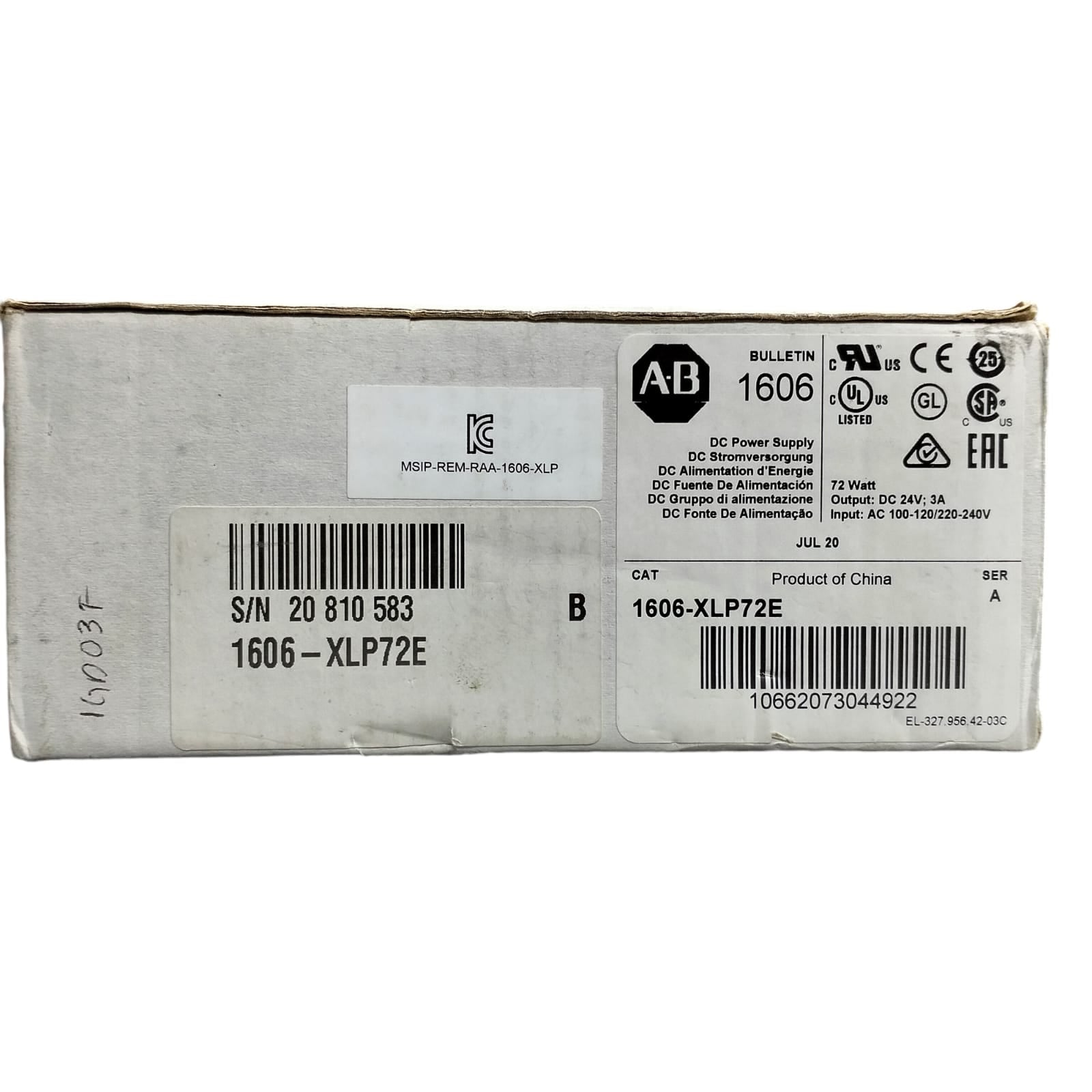 Allen Bradley 1606-XLP72E Fuente de alimentación