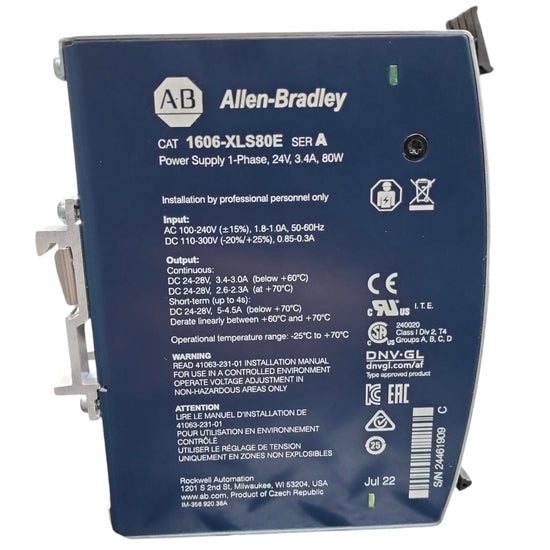 Allen Bradley 1606-xls80e Fuente de alimentación