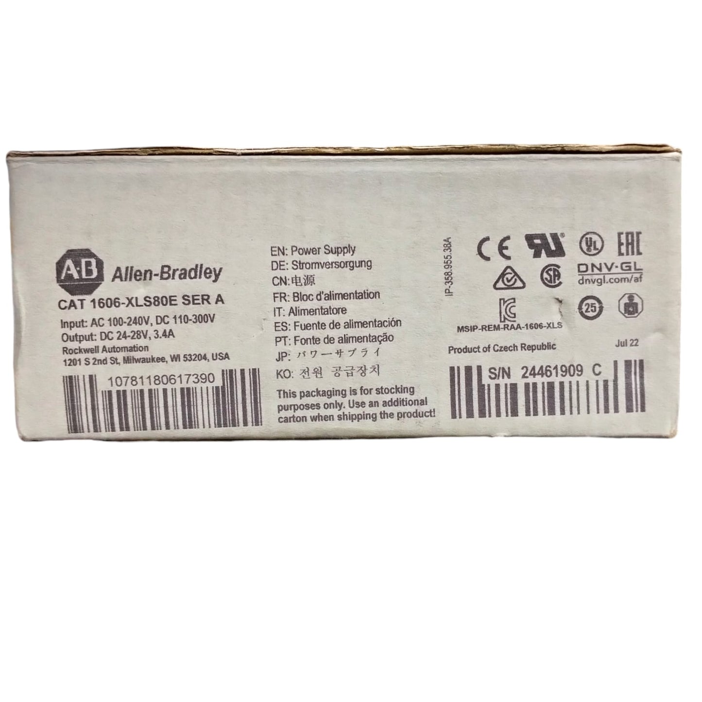 Allen Bradley 1606-xls80e Fuente de alimentación