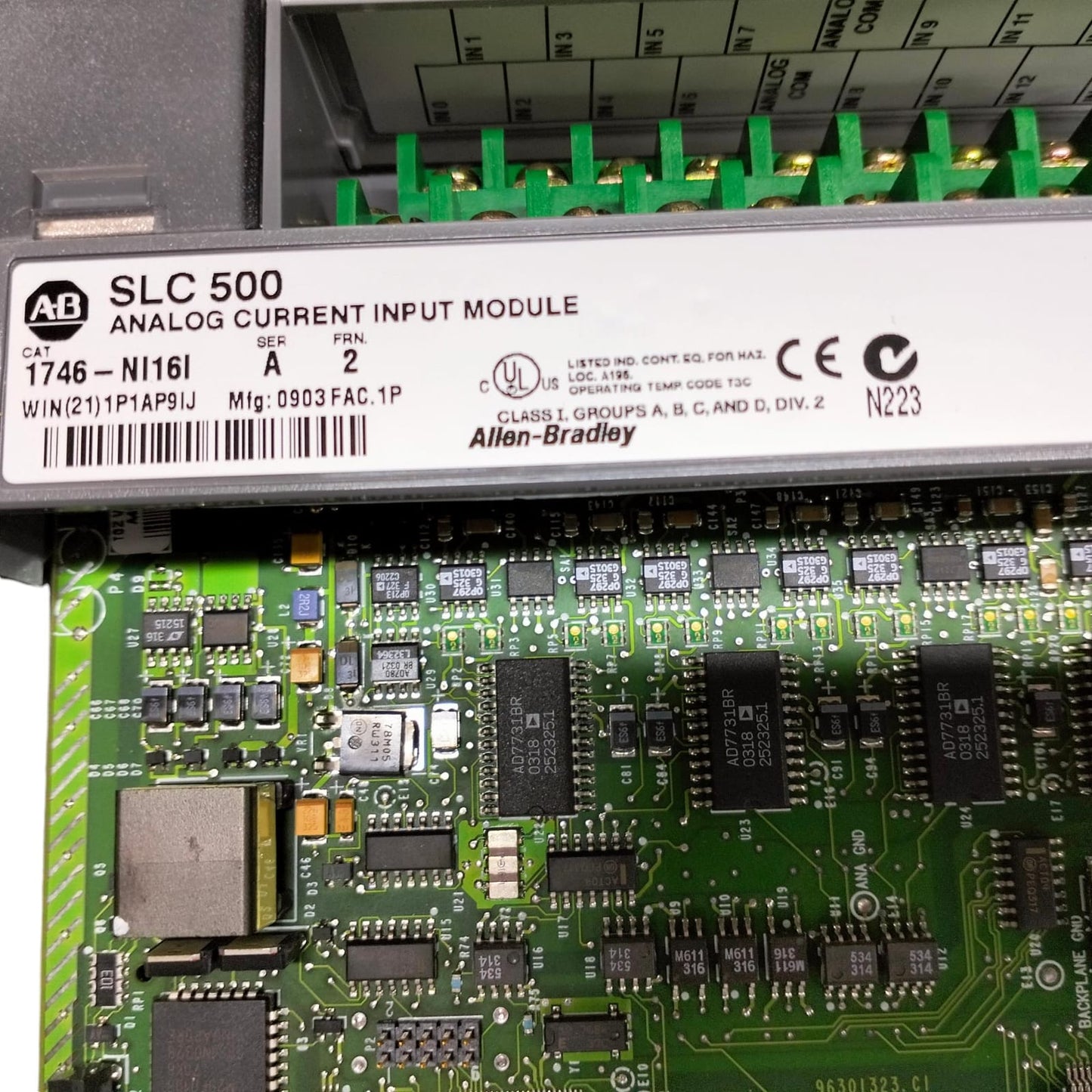 Allen Bradley 1746-ni16i Módulo de entrada