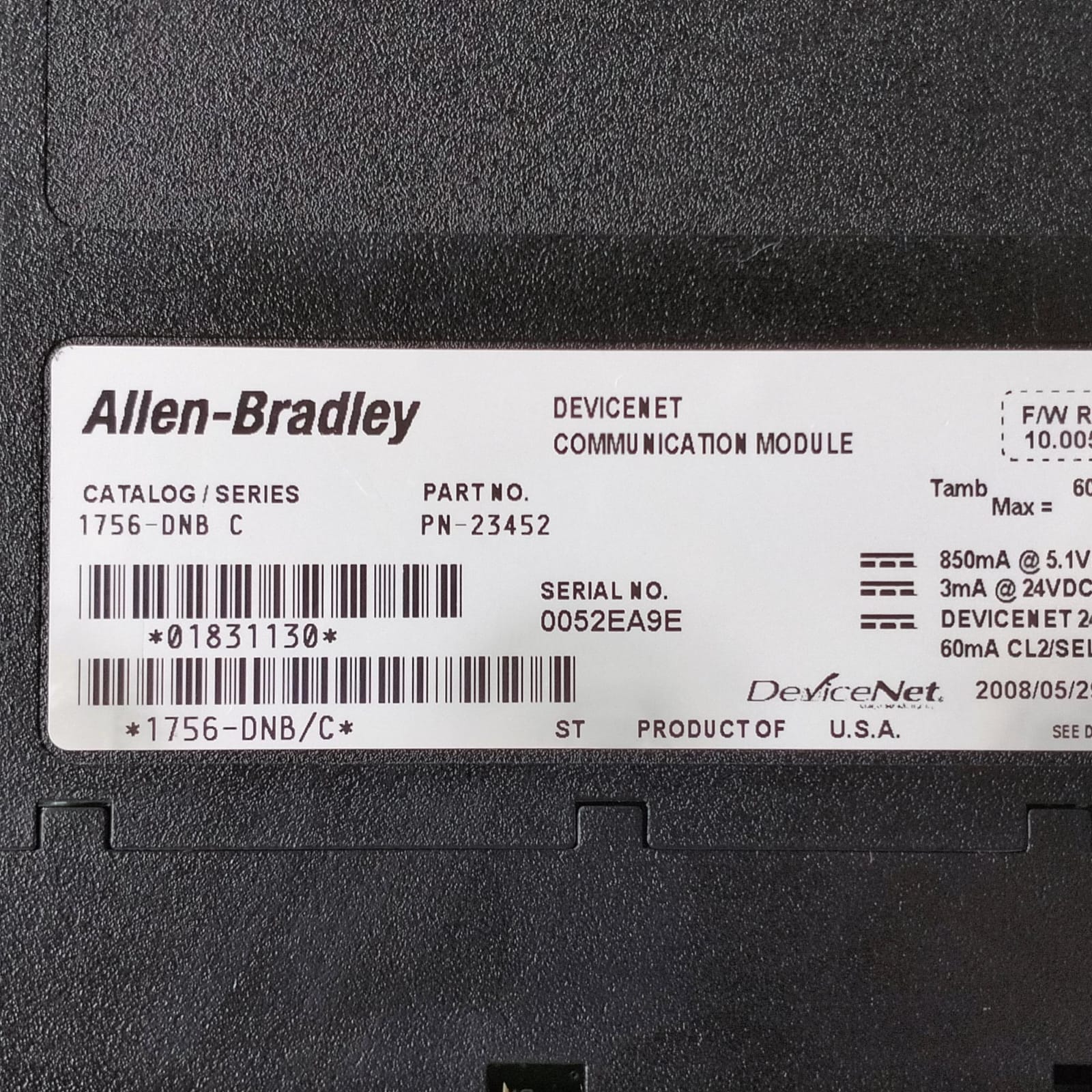 Allen Bradley 1756-dnb Módulo DeviceNet