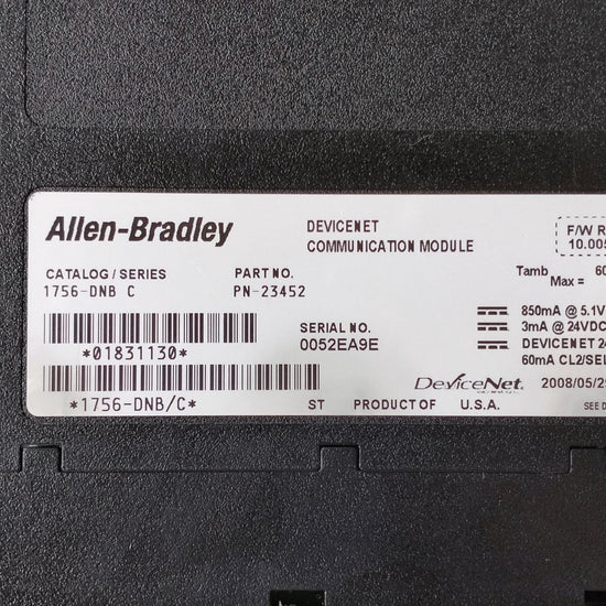 Allen Bradley 1756-dnb Módulo DeviceNet
