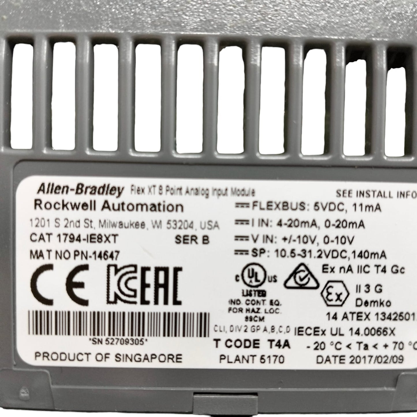 ALLEN BRADLEY 1794-IE8XT Módulo de entrada