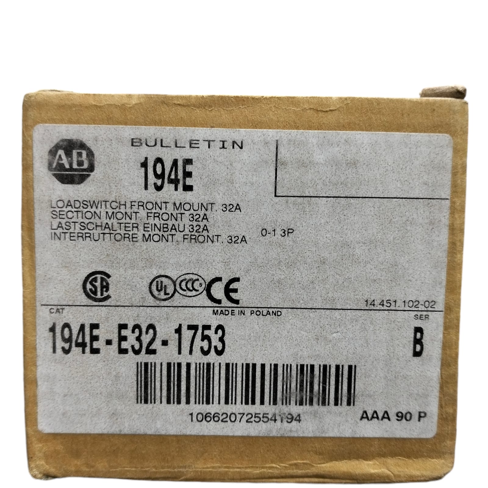 Allen Bradley 194e-e32-1753 Interruptor