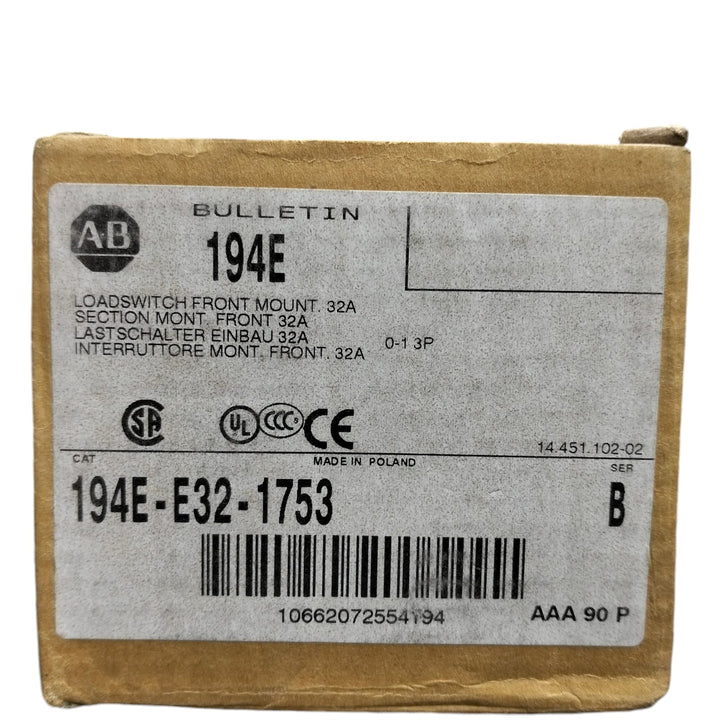 Allen Bradley 194e-e32-1753 Interruptor