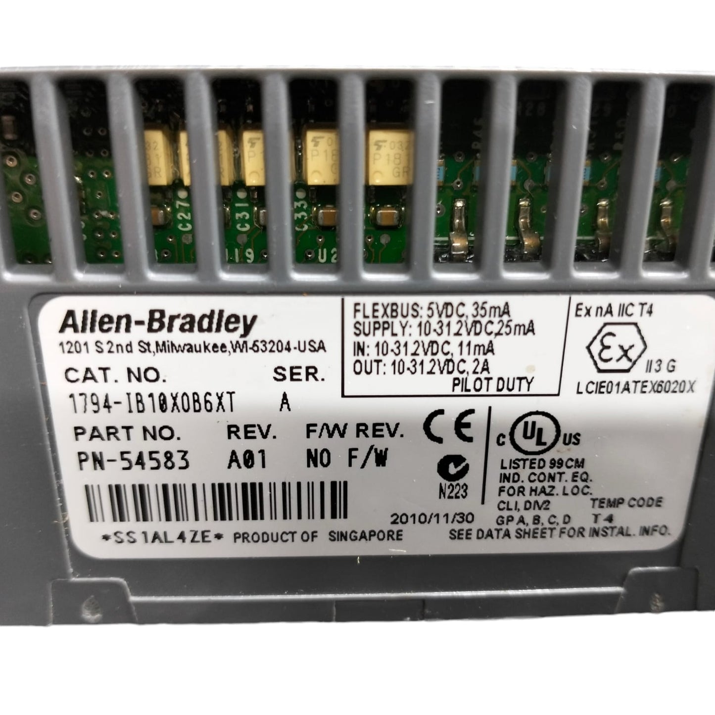 Allen Bradley 1794-ib10xob6xt Módulo de entrada y salida