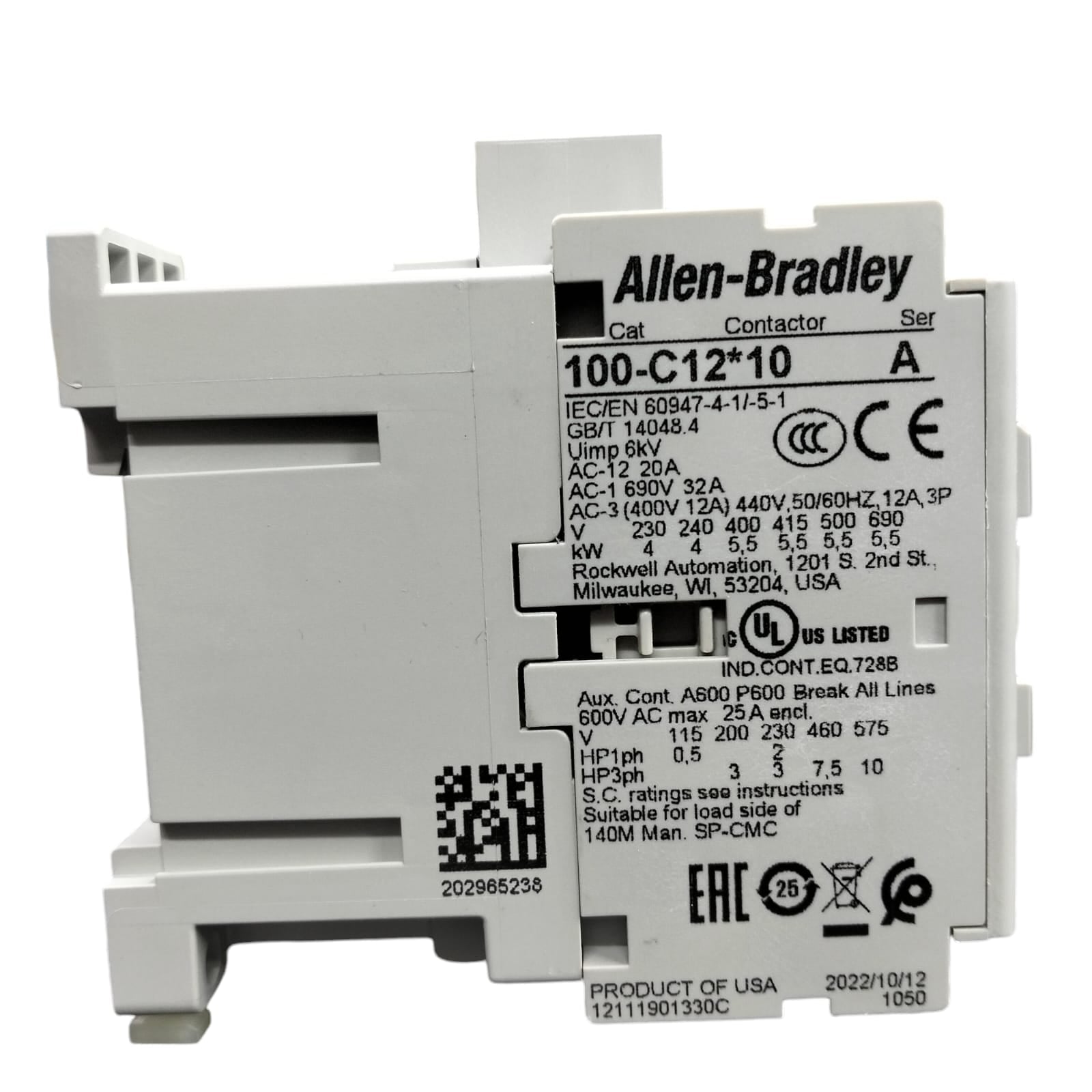 Allen Bradley 100-c12*10 Contactor