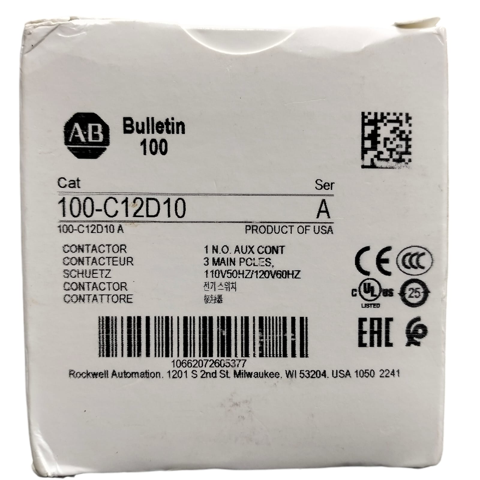 Allen Bradley 100-c12*10 Contactor