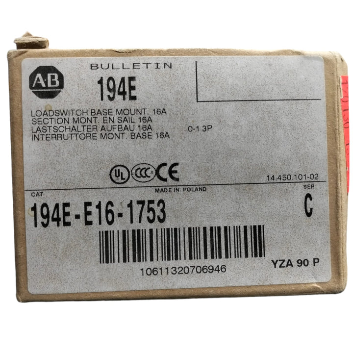 Allen Bradley 194e-e16-1753 Interruptor