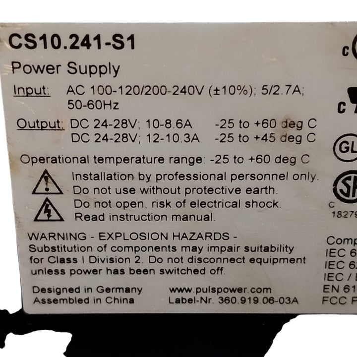PULS CS10.241-S1 FUENTE DE ALIMENTACIÓN