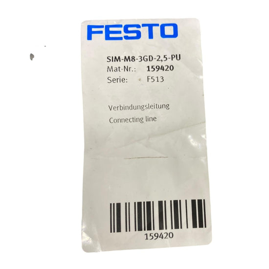 Festo Sim-m8-3gd-2,5-pu Cable de conexión