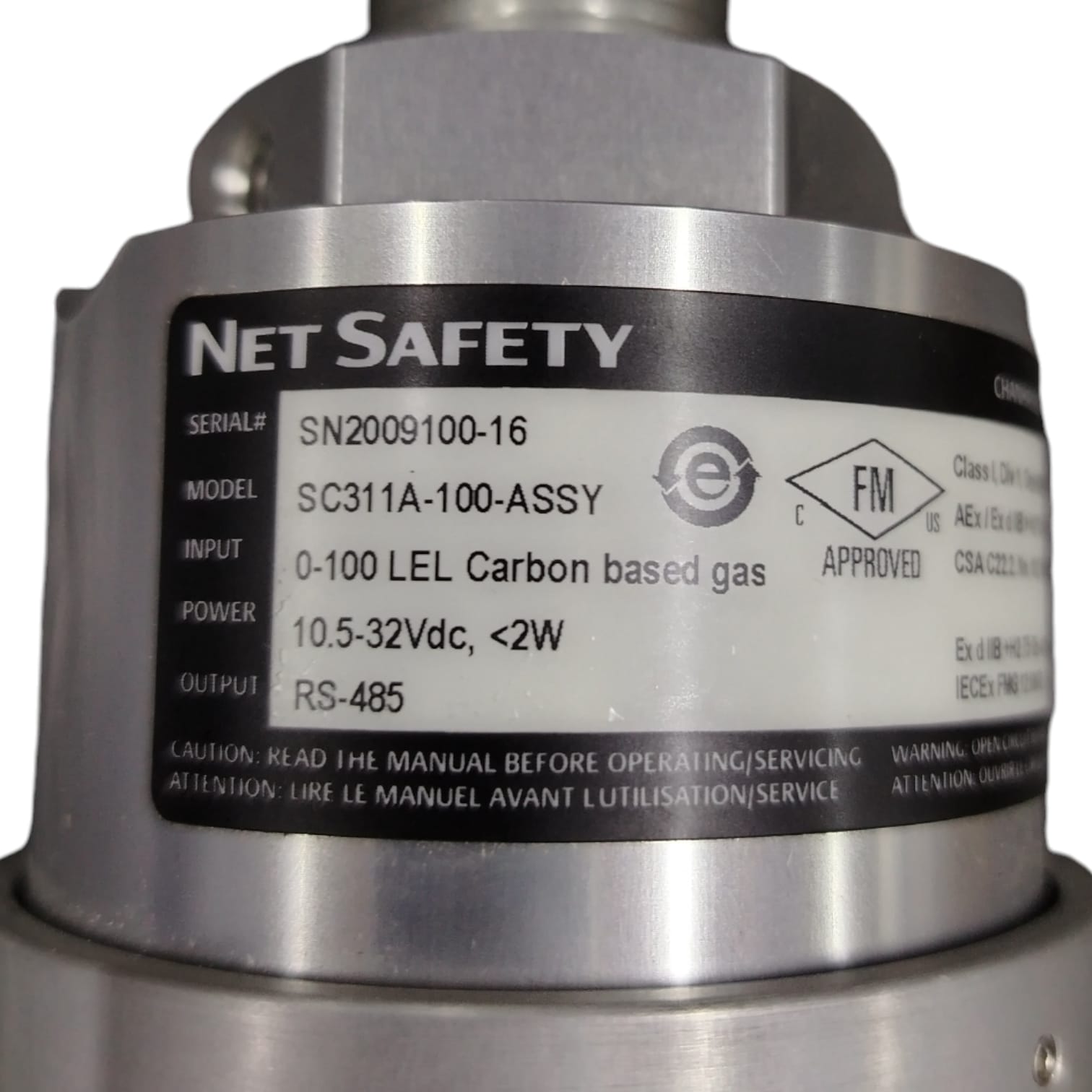 EMERSON NET SAFETY SC311A-100-ASSY Sensor infrarrojo de gas combustible