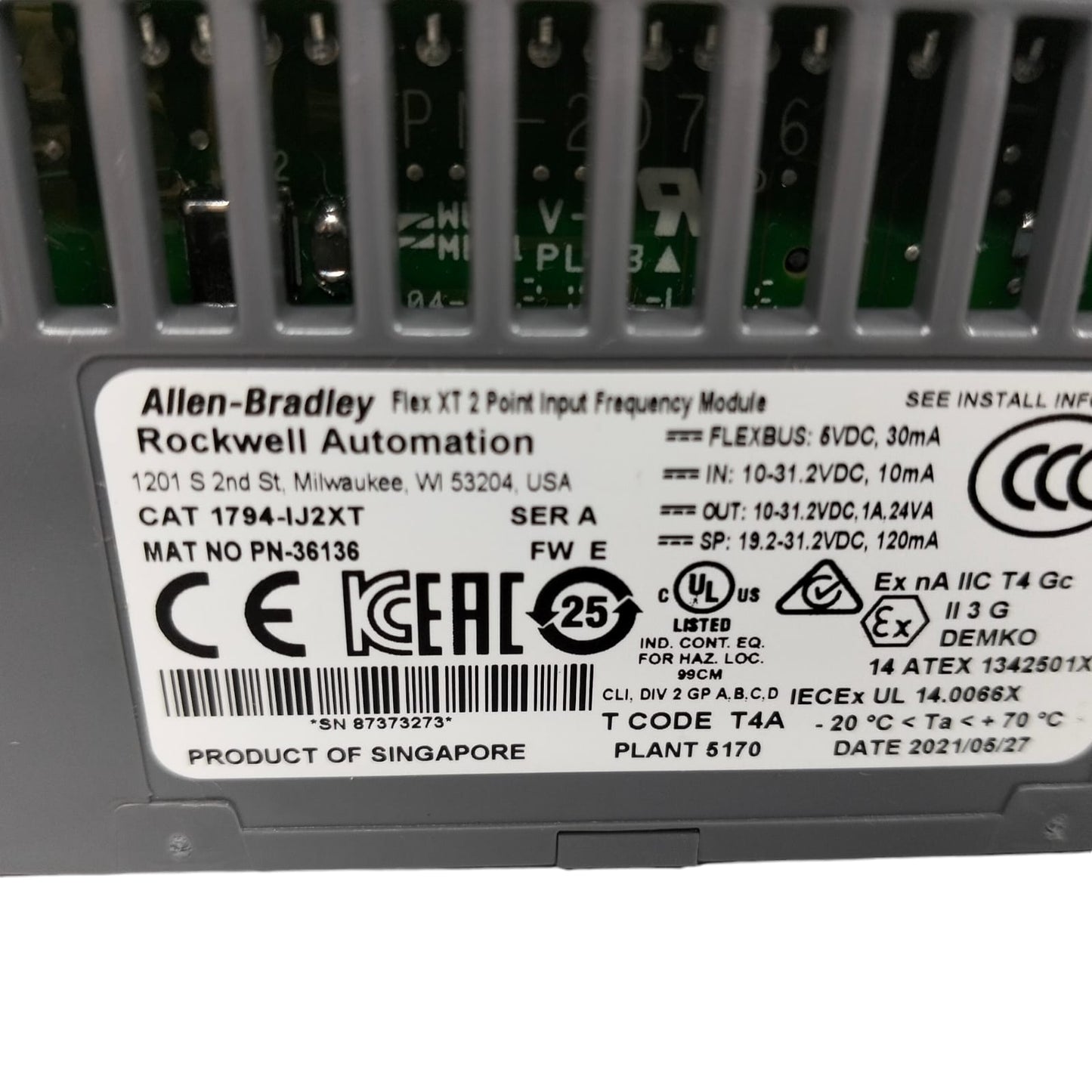 Allen Bradley 1794-ij2xt Módulo de entrada