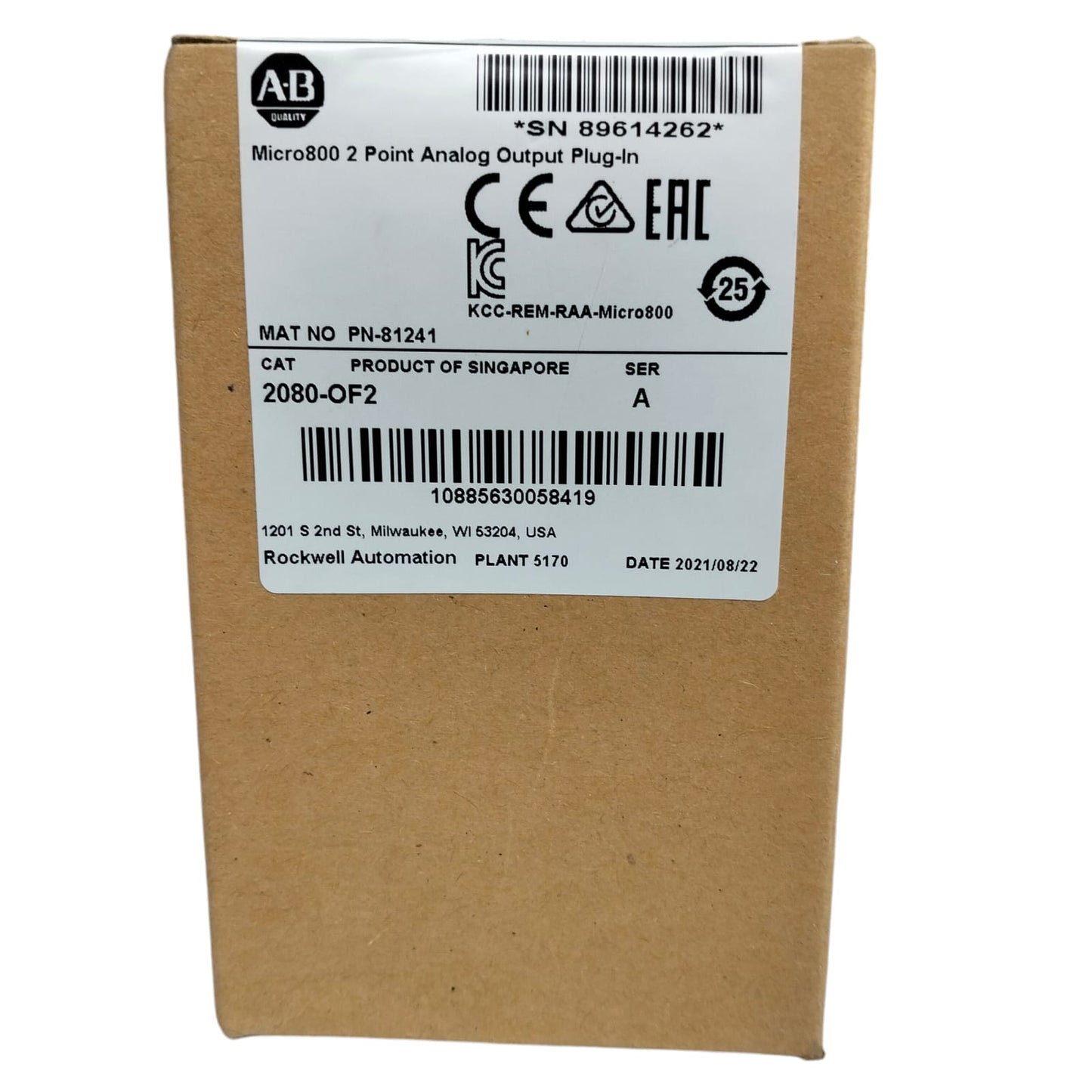Allen Bradley 2080-of2 Módulo de salida