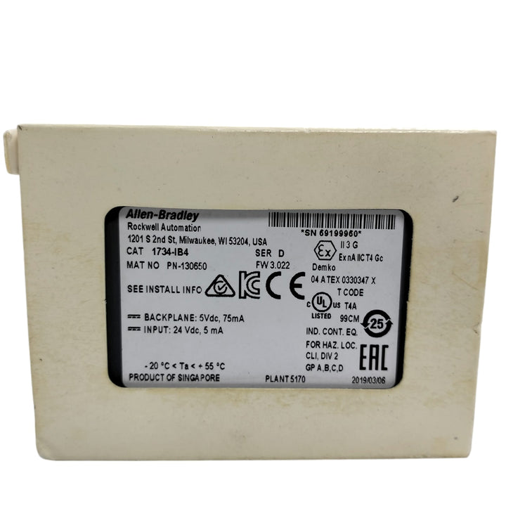 Allen Bradley 1734-ib4 Módulo de entrada