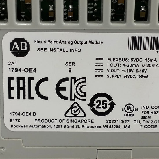Allen Bradley 1794-oe4 Módulo de salida