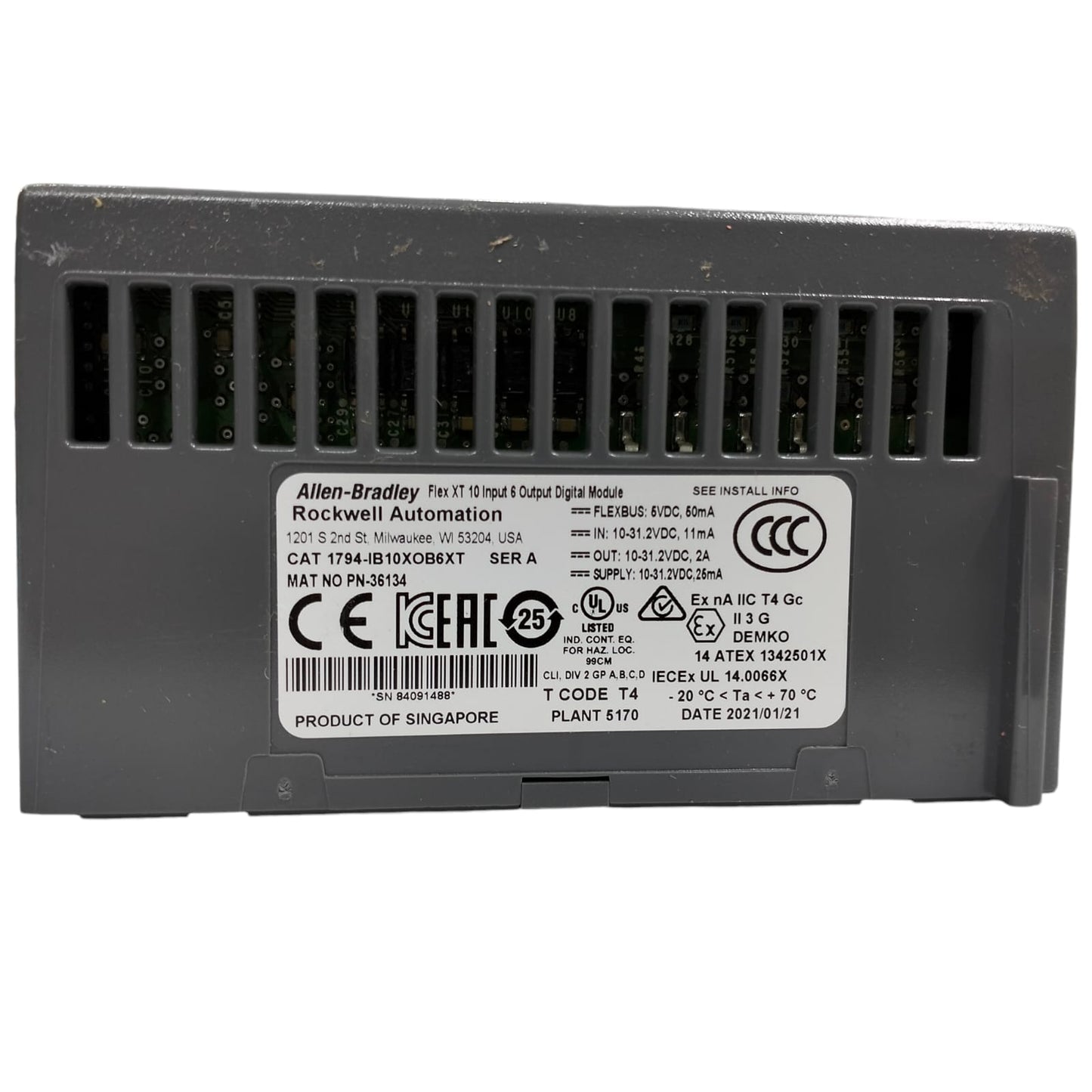 Allen Bradley 1794-ib10xob6xt Módulo de entrada y salida