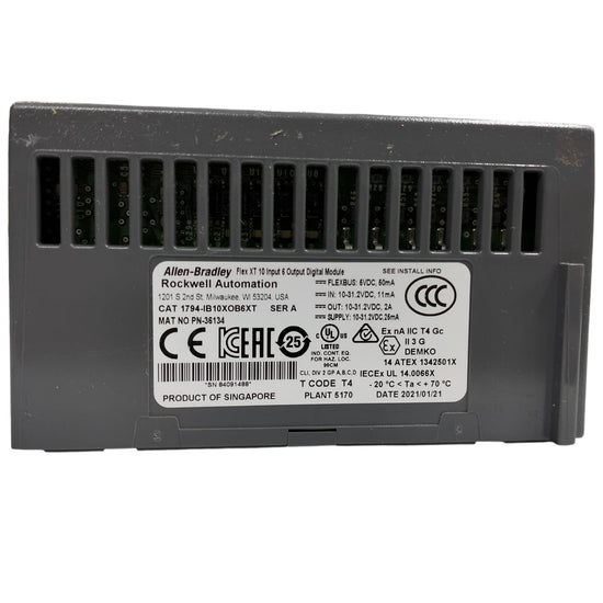 Allen Bradley 1794-ib10xob6xt Módulo de entrada y salida