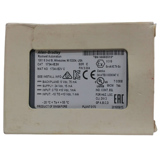 Allen Bradley 1734-ie2v Módulo de entrada
