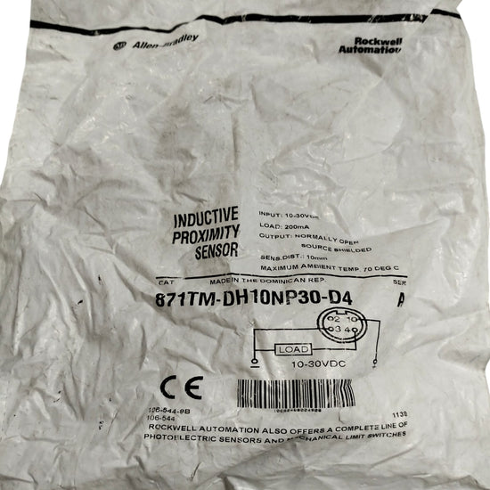 ALLEN BRADLEY 871TM-DH10NP30-D4 Sensor de proximidad