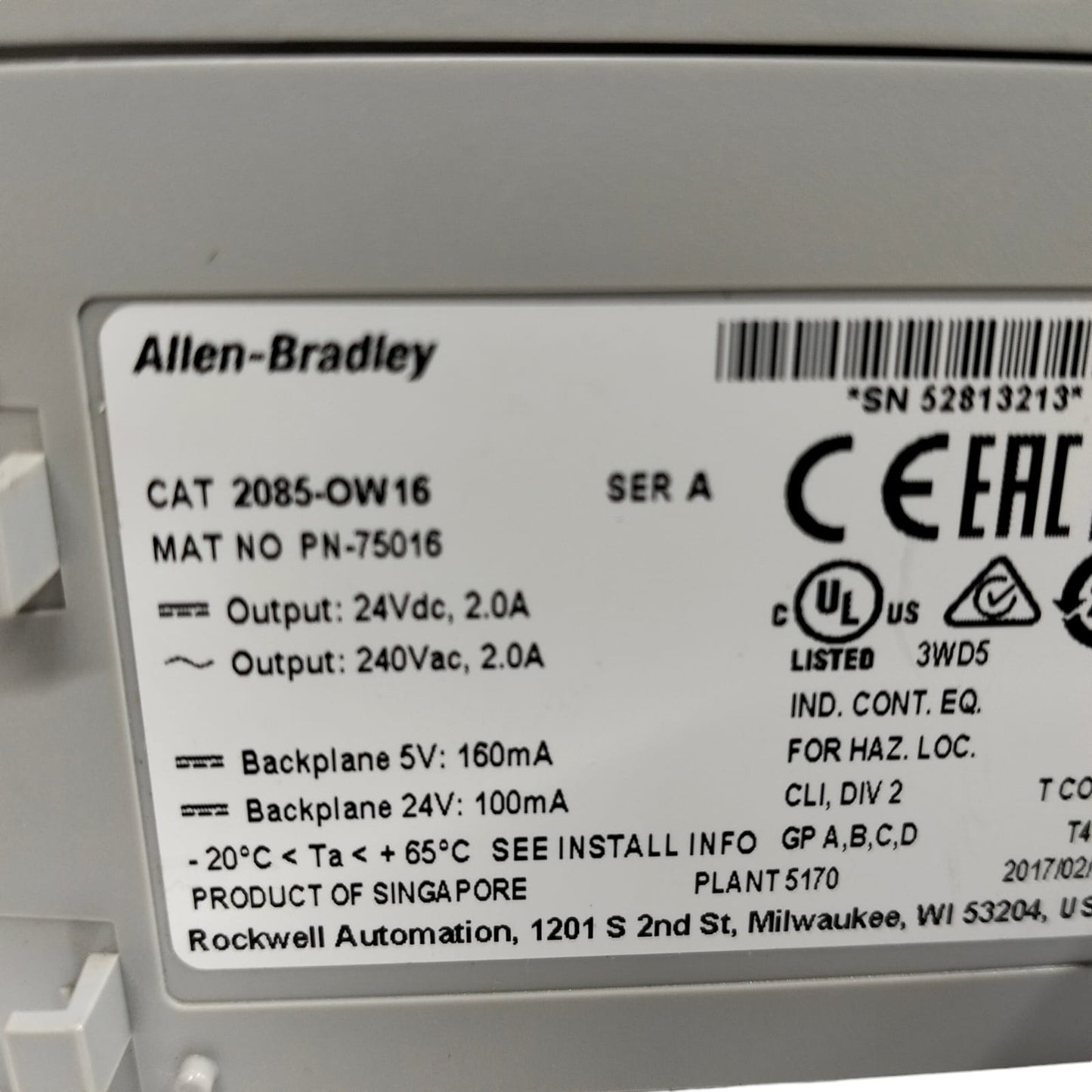 Allen Bradley 2085-ow16 Módulo de salida