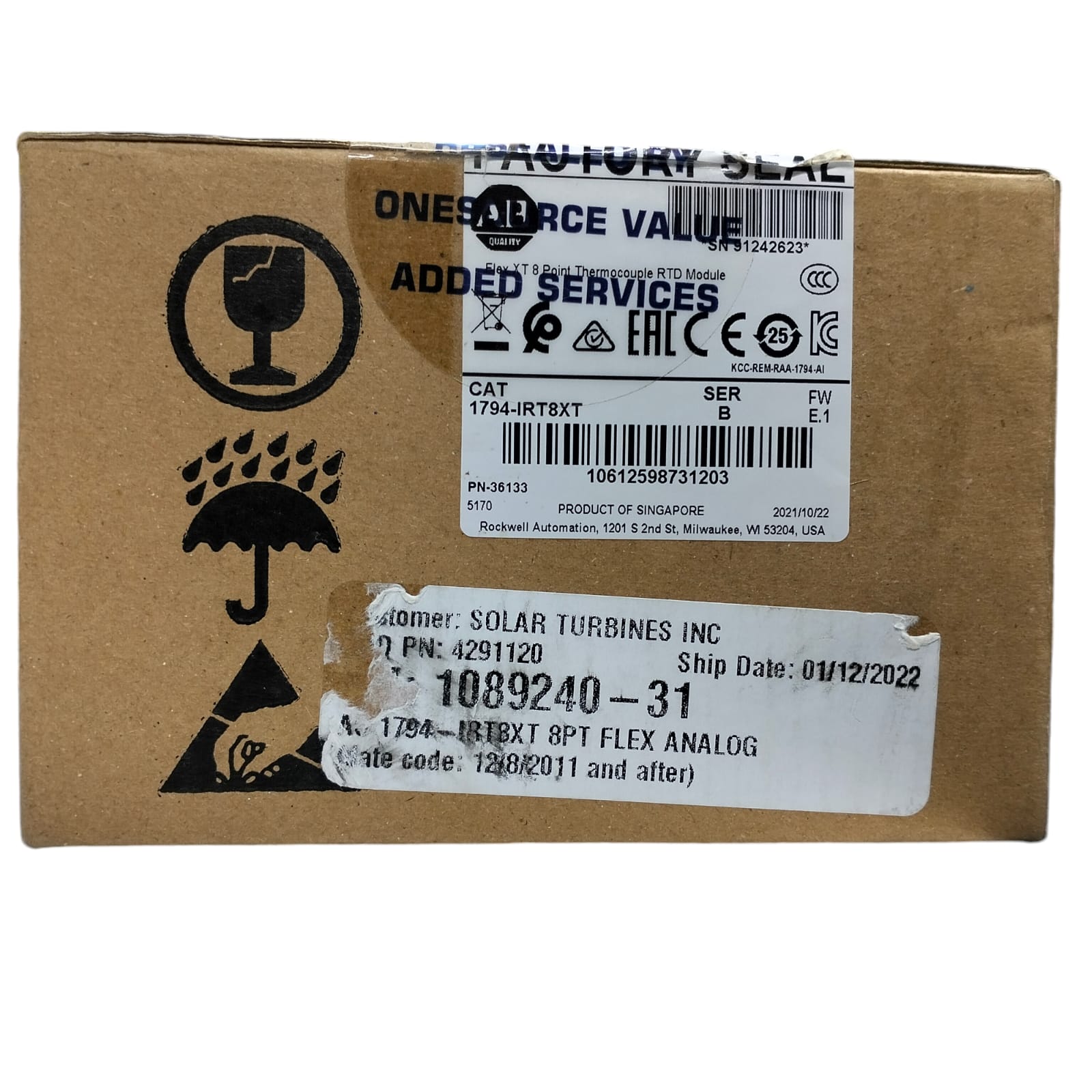 Allen Bradley 1794-irt8xt Módulo de entrada