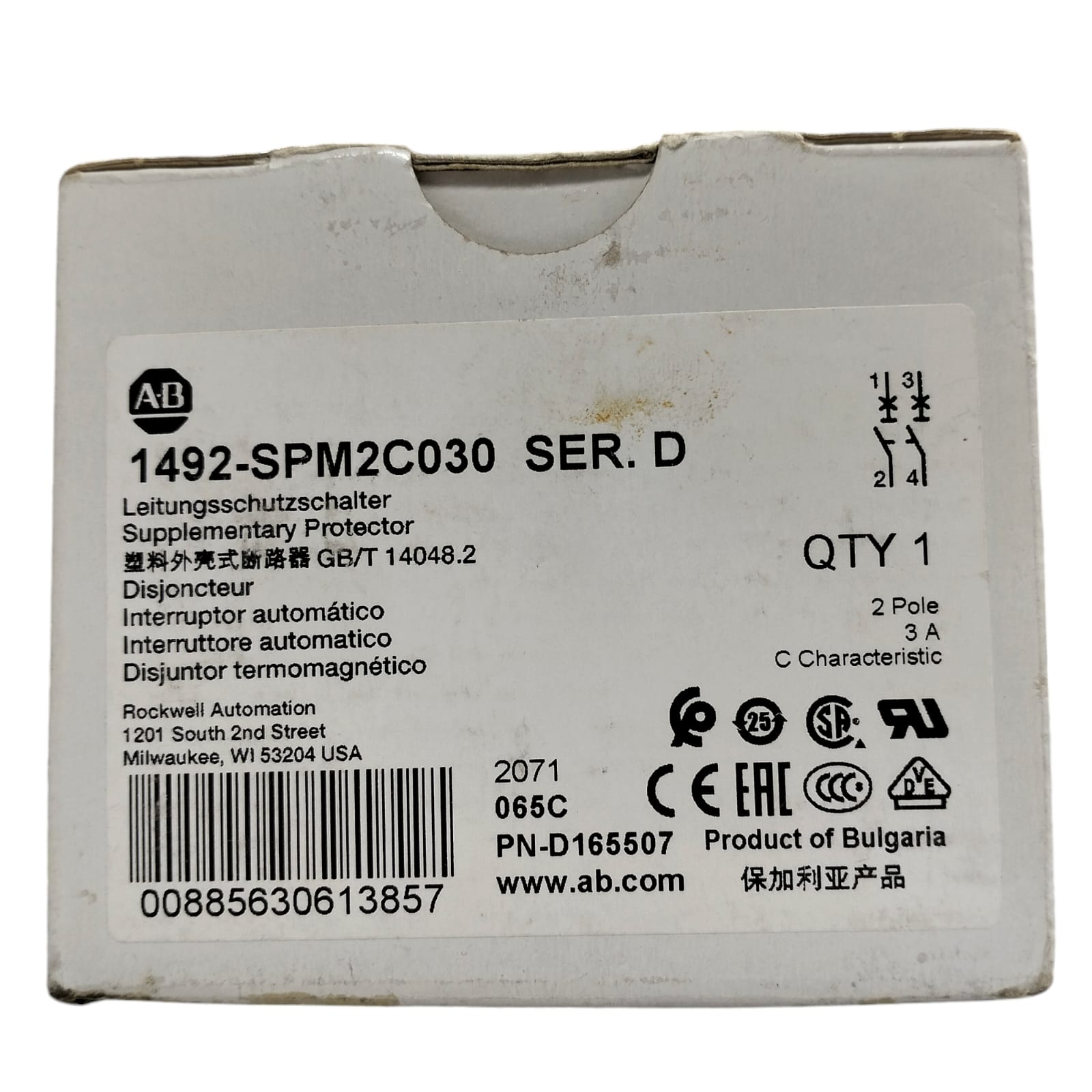 Allen Bradley 1492-spm2c030 Interruptor
