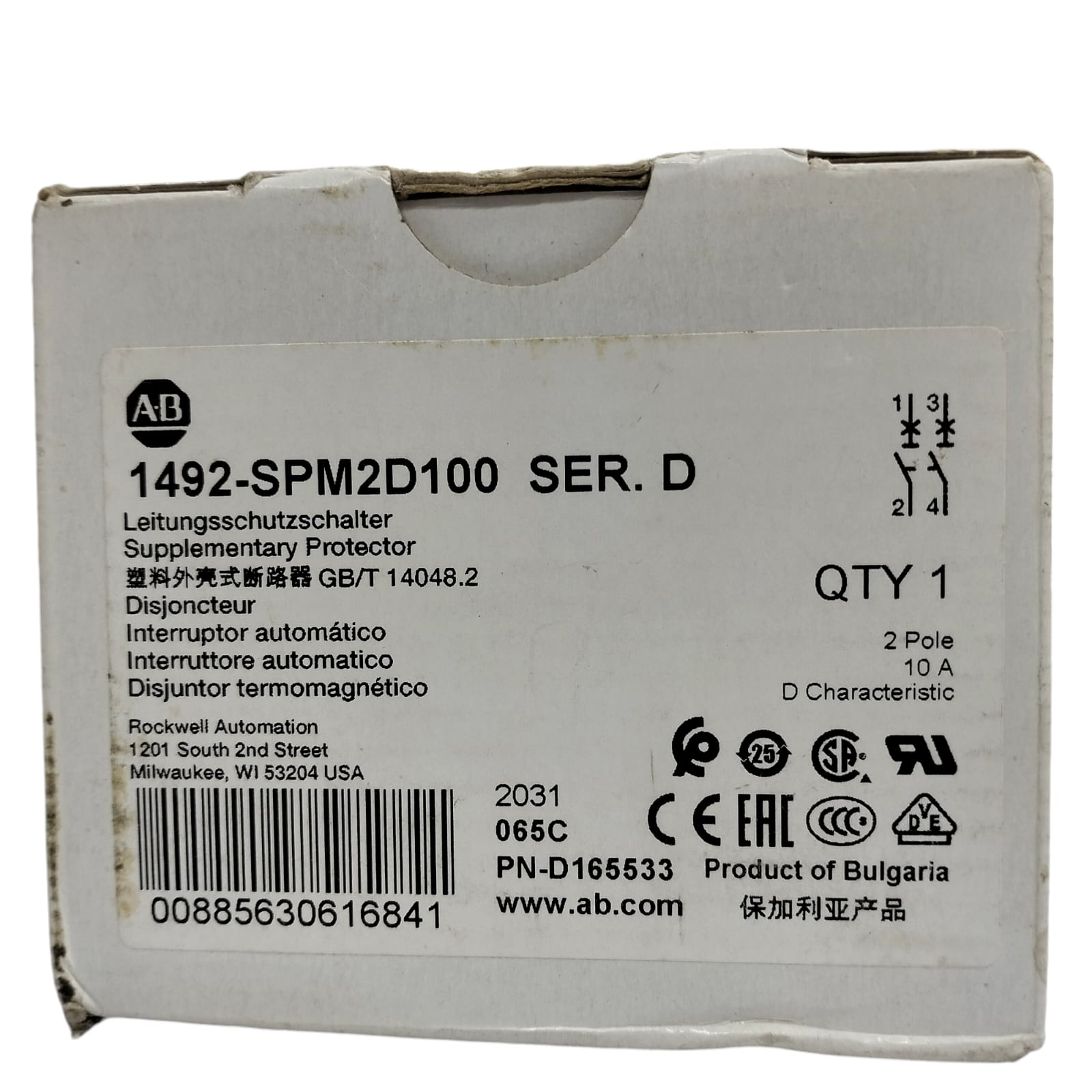 Allen Bradley 1492-spm2d100 Interruptor