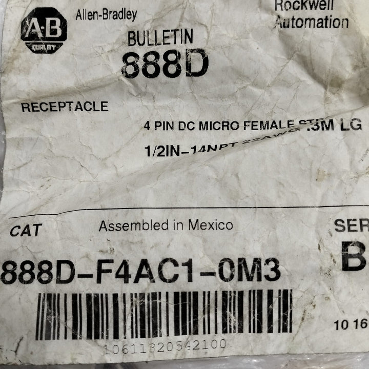Allen Bradley 888d-f4ac1-0m3 Conector