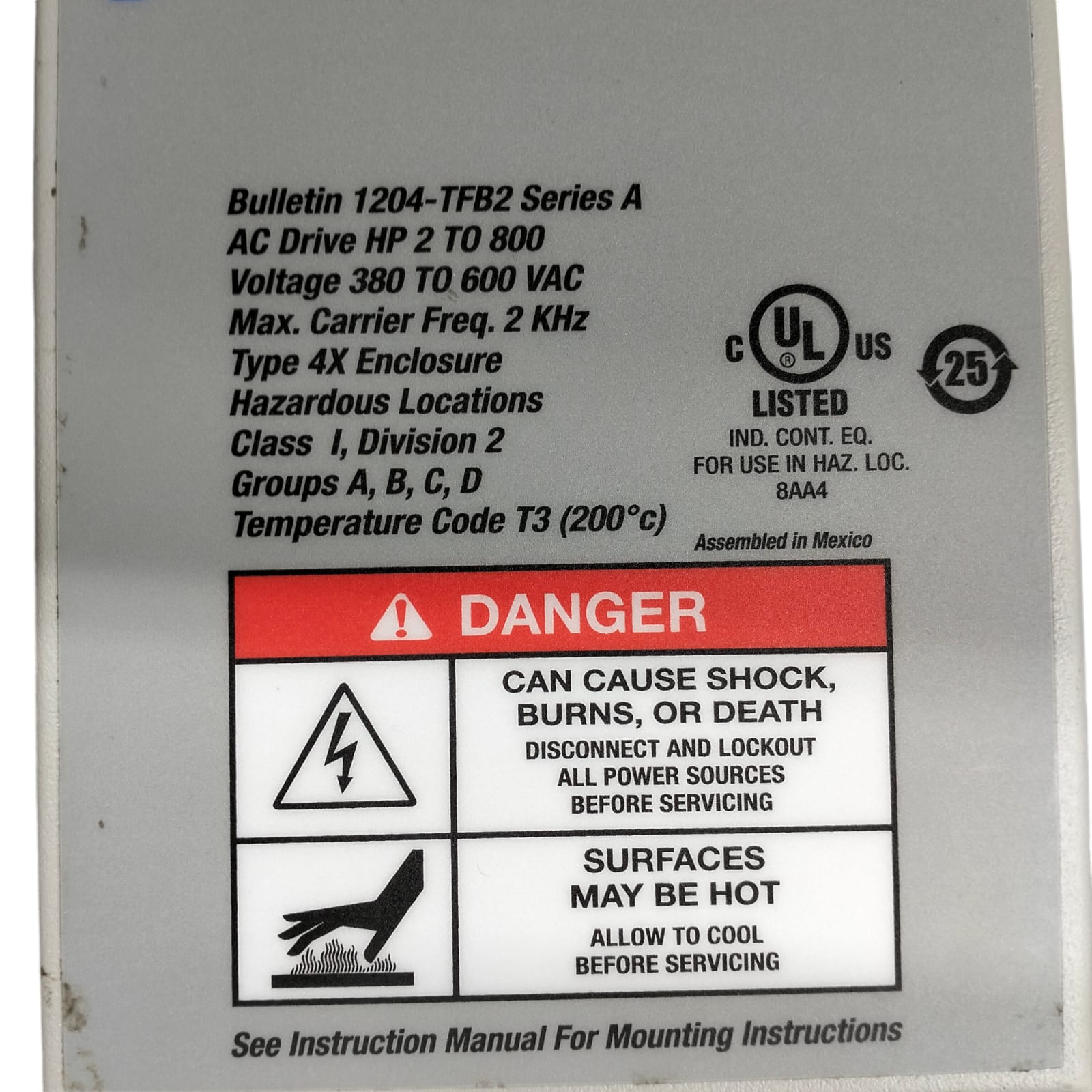 Allen Bradley 1204-tfb2 Servomotor