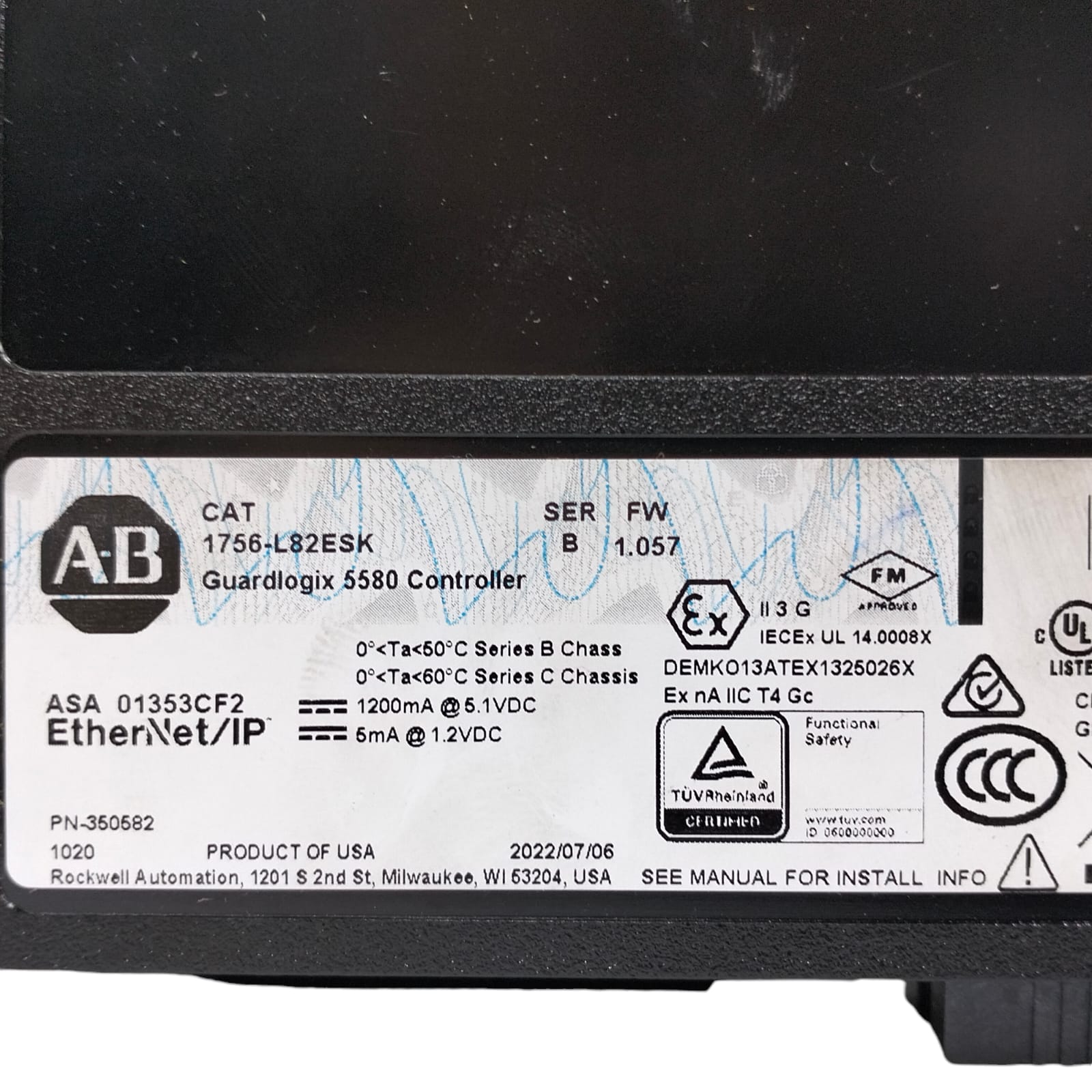 Allen Bradley 1756-l82esk PLC