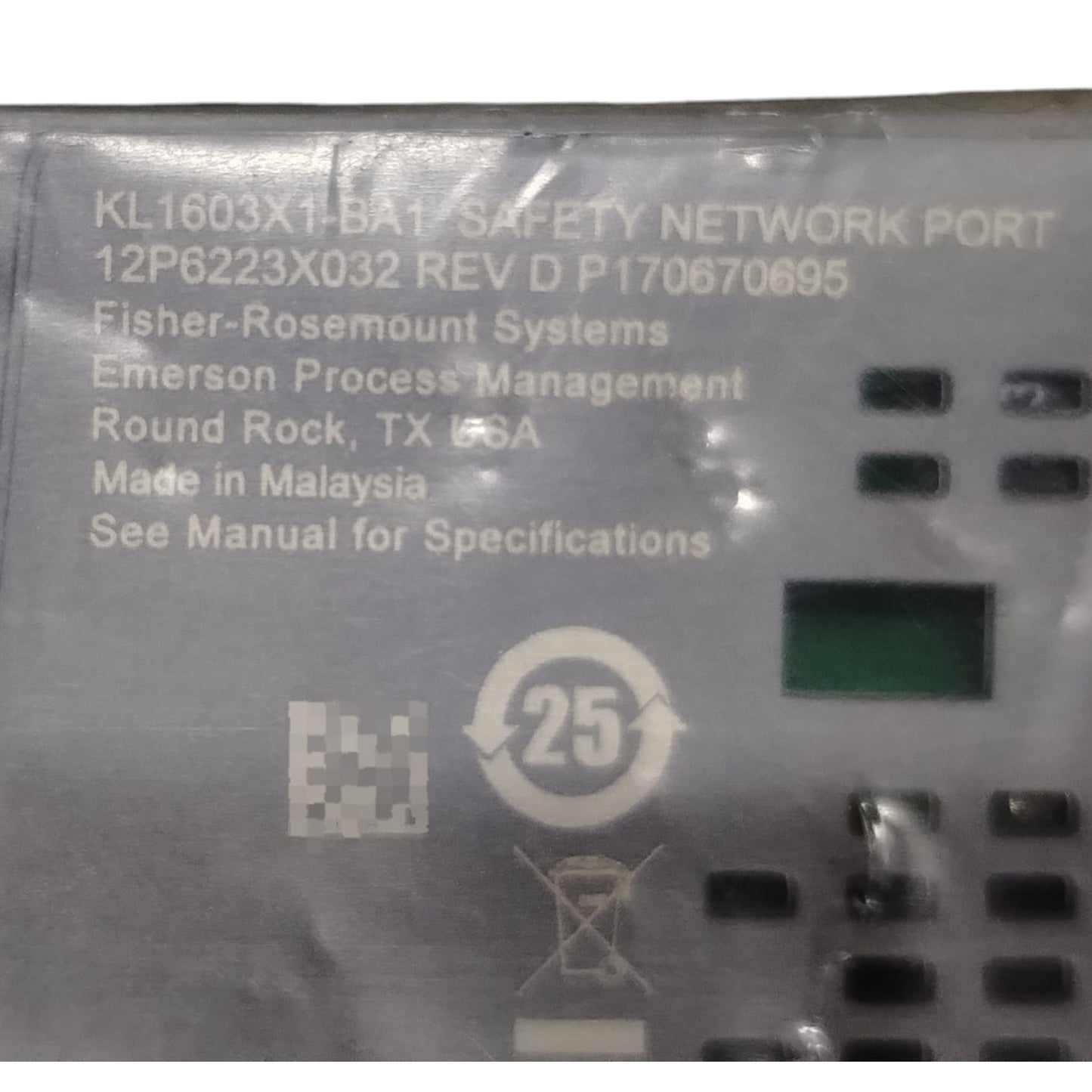 EMERSON  KL1603X1-BA1 Puerto de red de seguridad