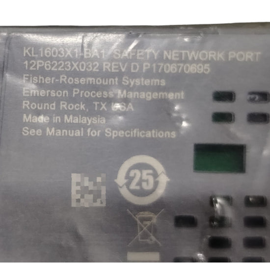 EMERSON  KL1603X1-BA1 Puerto de red de seguridad