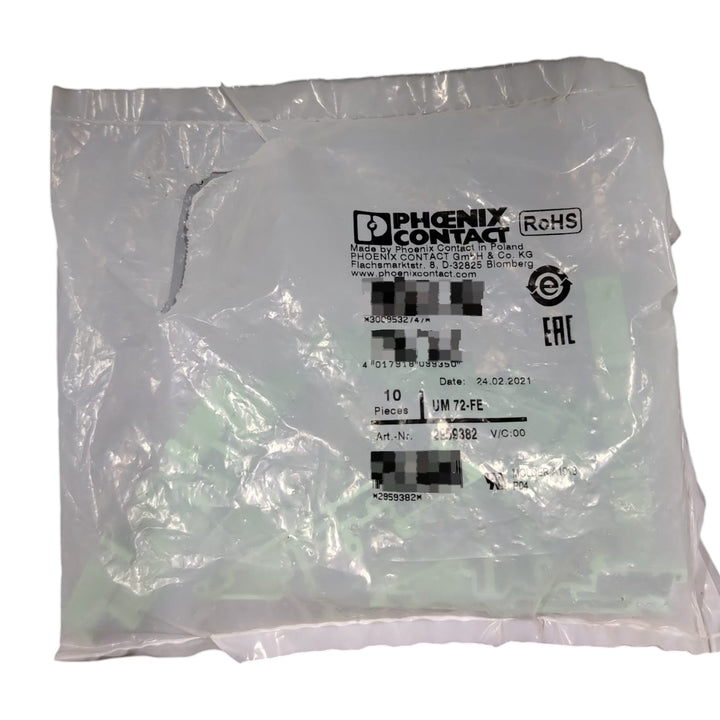 PHOENIX CONTACT UM 72-FE Bloque terminal Con 10 piezas