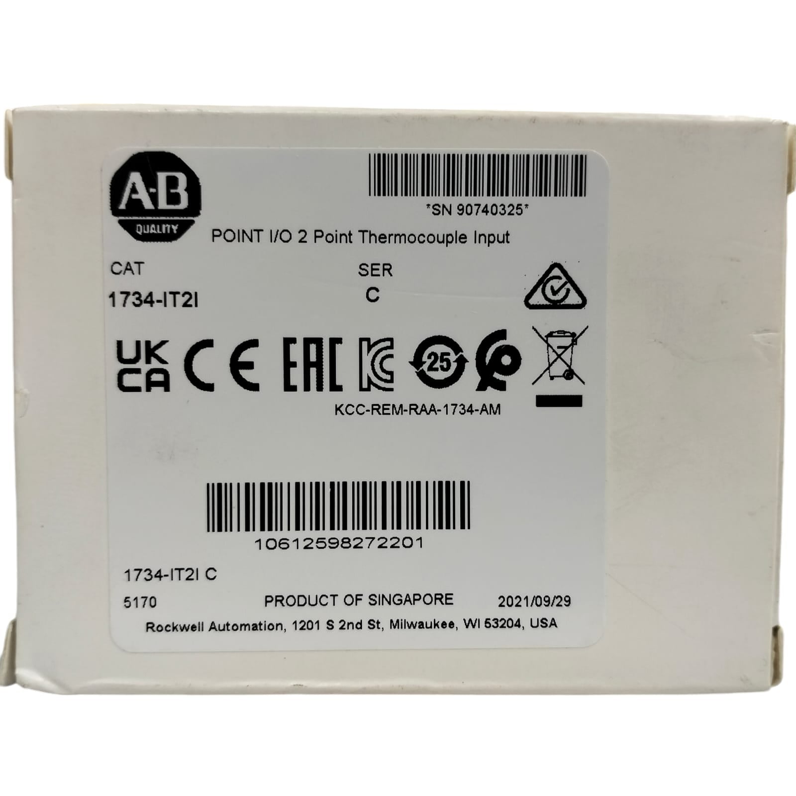 Allen Bradley 1734-it2i Módulo de entrada