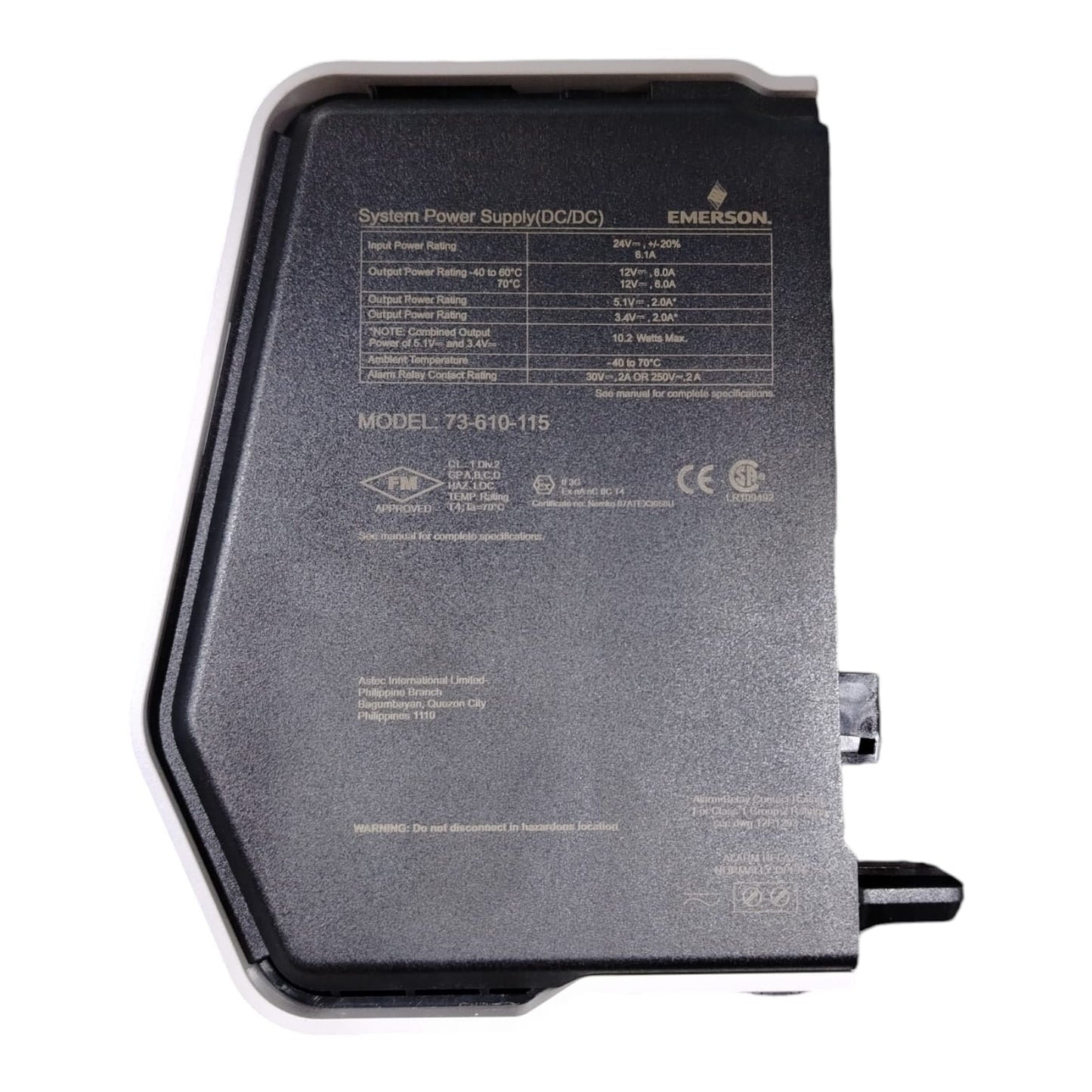 EMERSON KJ1501X1-BK1 Fuente de alimentación