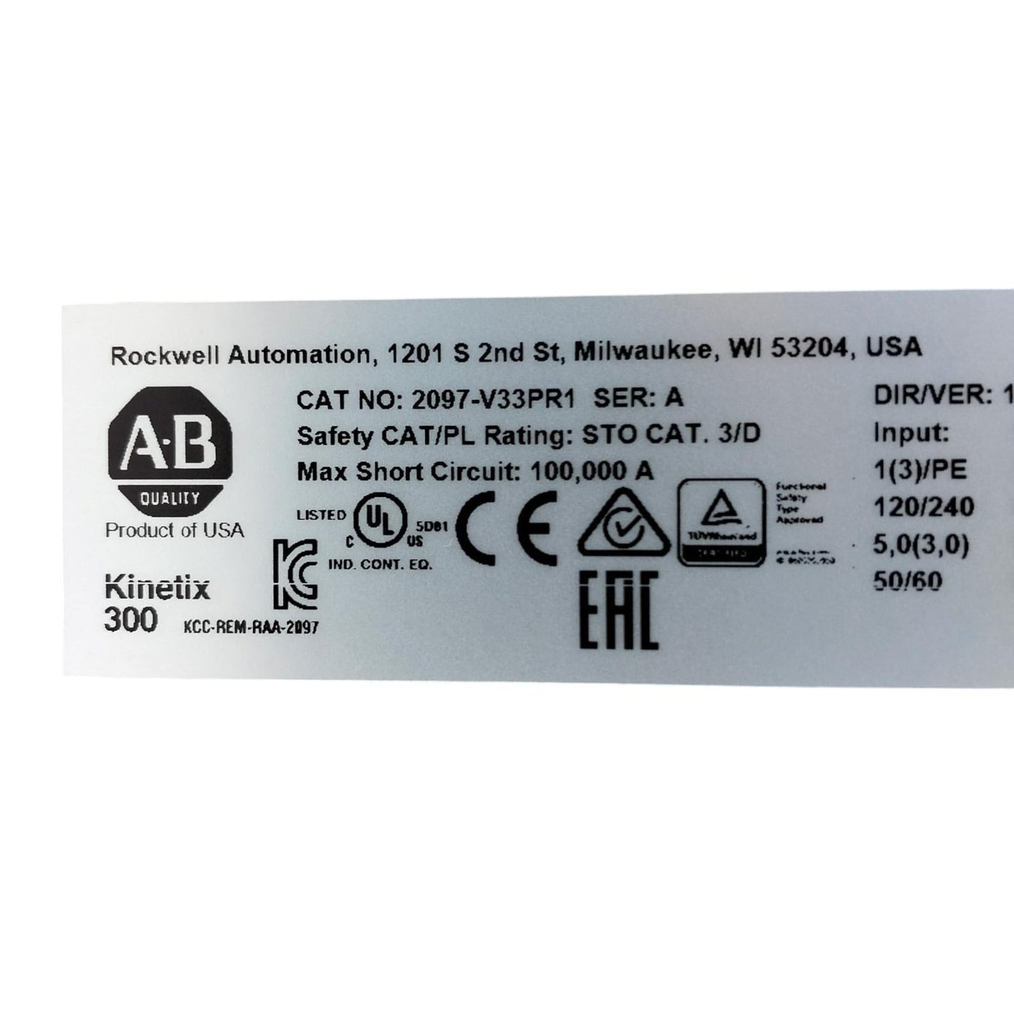 Allen Bradley 2097-v33pr1  Kninetix 300 Servodrive