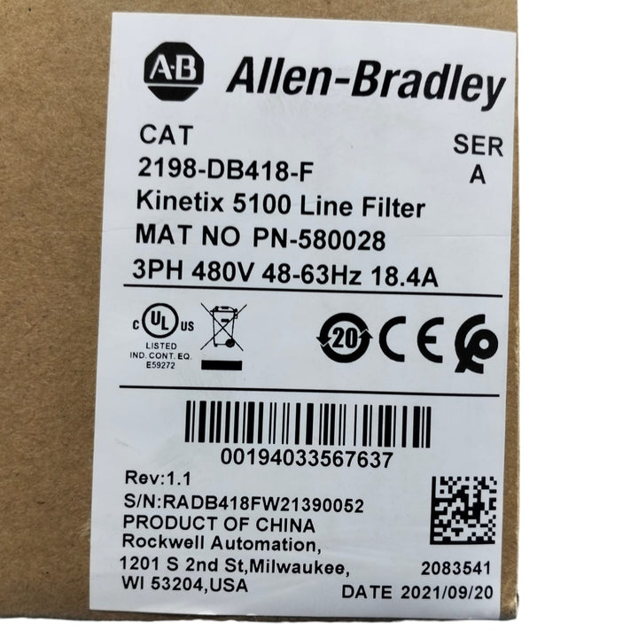 Allen Bradley 2198-db418-f Kinetix 5100